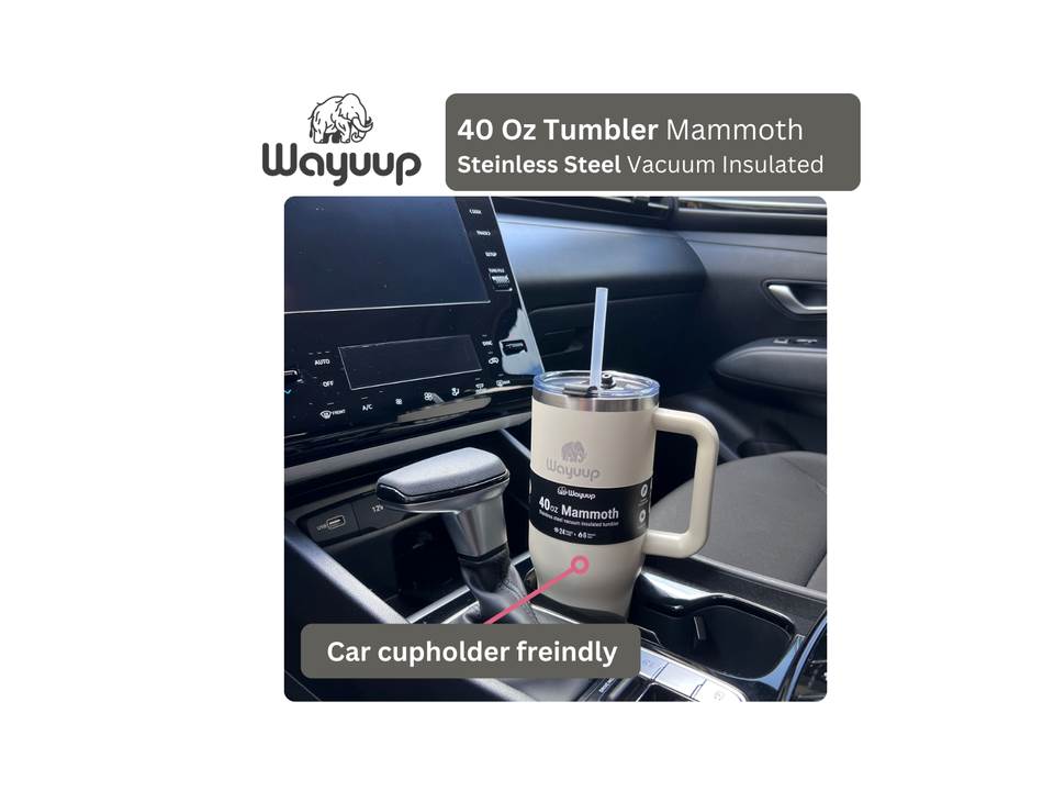 Wayuup - Mammoth 40oz Tumbler Color Bone - CUSTOM