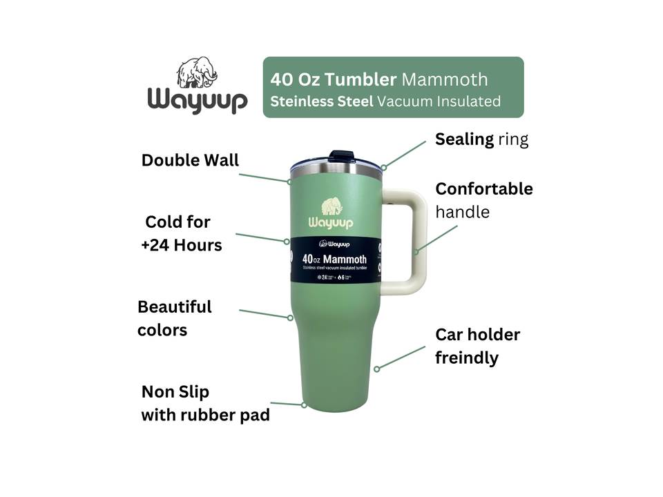 Wayuup - Mammoth 40oz Tumbler Color Crocodile - CUSTOM