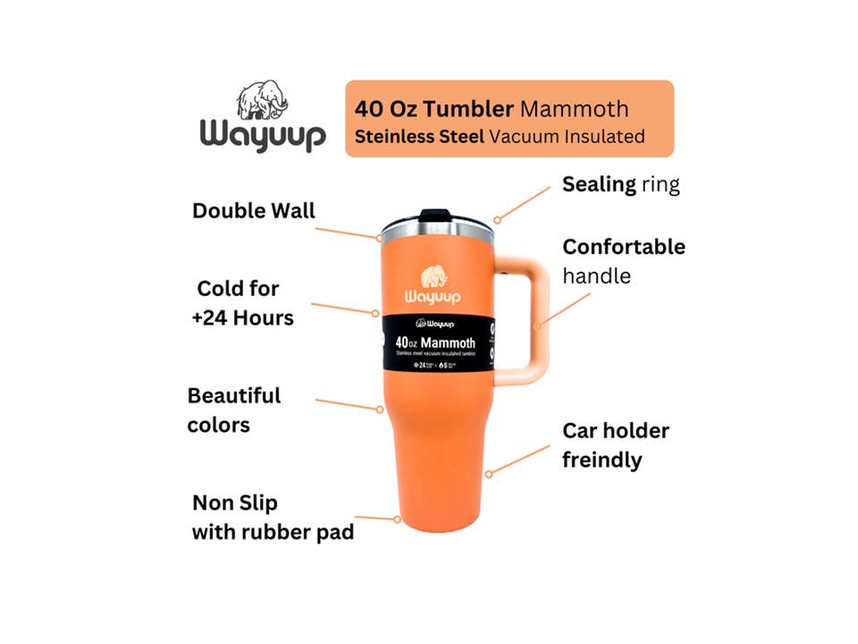 Wayuup - Mammoth 40oz Tumbler Color Tigger - CUSTOM