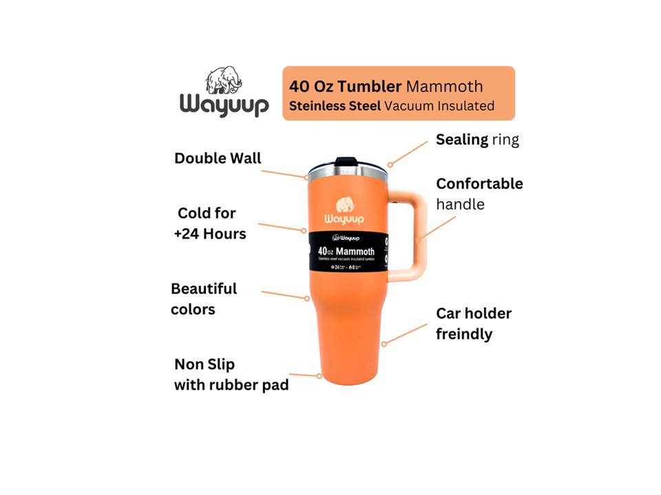 Wayuup - Mammoth 40oz Tumbler Color Tigger - CUSTOM